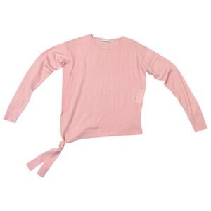 St. Emile Sweater 100% Virgin Wool Long Sleeve Tie Waist Baby Pink US Size 4